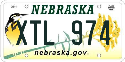 NE license plate XTL974