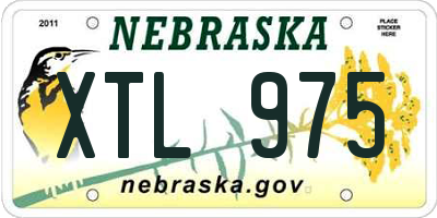 NE license plate XTL975