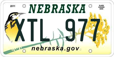 NE license plate XTL977