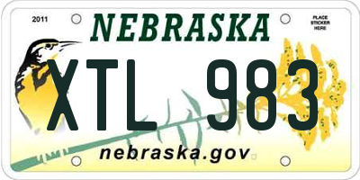 NE license plate XTL983