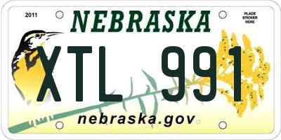 NE license plate XTL991