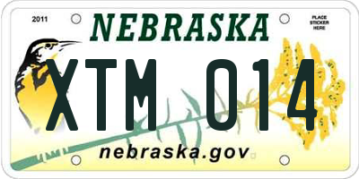 NE license plate XTM014