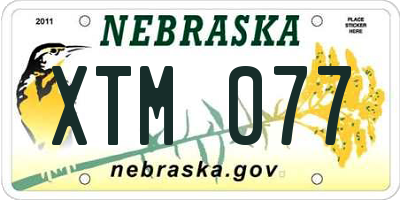 NE license plate XTM077