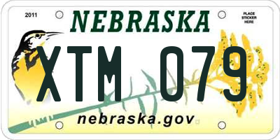 NE license plate XTM079