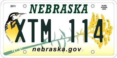 NE license plate XTM114