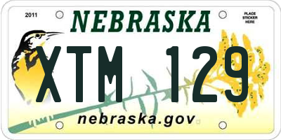 NE license plate XTM129