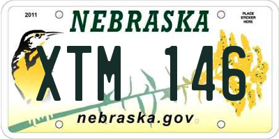 NE license plate XTM146