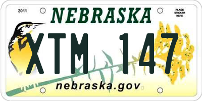 NE license plate XTM147