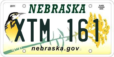 NE license plate XTM161