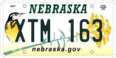 NE license plate XTM163
