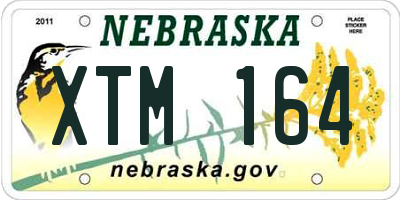 NE license plate XTM164