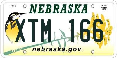 NE license plate XTM166