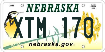 NE license plate XTM170