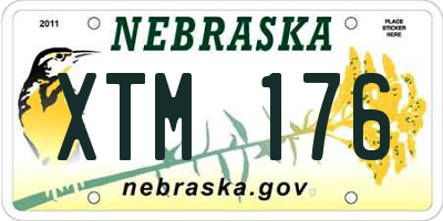 NE license plate XTM176