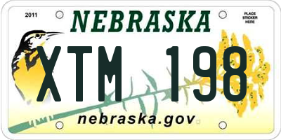 NE license plate XTM198
