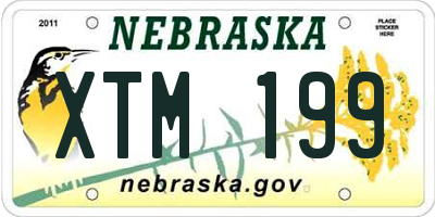 NE license plate XTM199