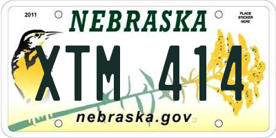 NE license plate XTM414