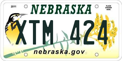 NE license plate XTM424