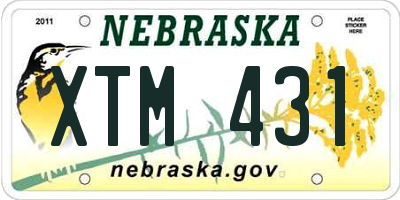 NE license plate XTM431