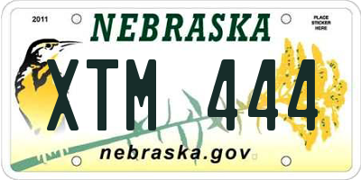 NE license plate XTM444