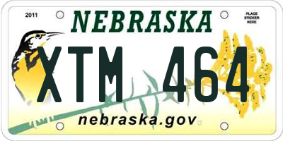 NE license plate XTM464