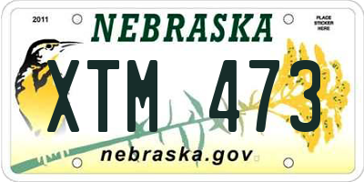 NE license plate XTM473