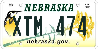 NE license plate XTM474