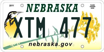 NE license plate XTM477