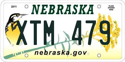 NE license plate XTM479