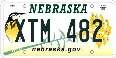 NE license plate XTM482