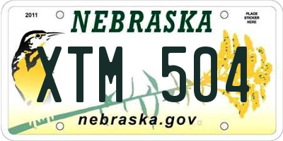 NE license plate XTM504