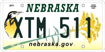 NE license plate XTM511