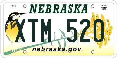 NE license plate XTM520