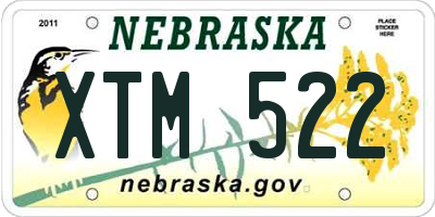 NE license plate XTM522