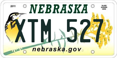 NE license plate XTM527