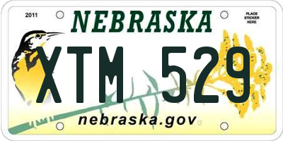 NE license plate XTM529