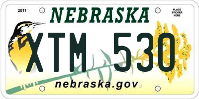NE license plate XTM530
