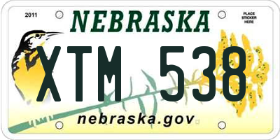 NE license plate XTM538