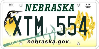 NE license plate XTM554