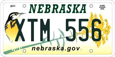 NE license plate XTM556