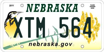 NE license plate XTM564