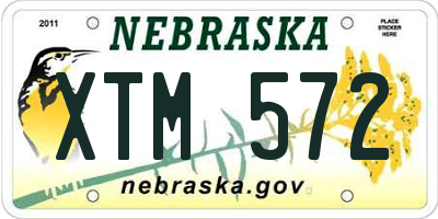 NE license plate XTM572