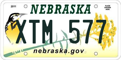 NE license plate XTM577