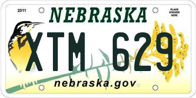 NE license plate XTM629