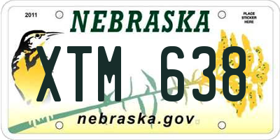 NE license plate XTM638