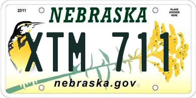 NE license plate XTM711