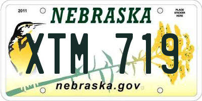 NE license plate XTM719