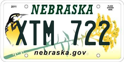 NE license plate XTM722
