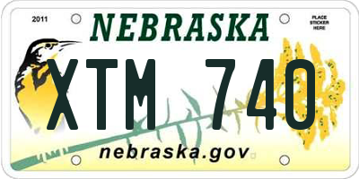 NE license plate XTM740