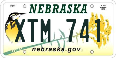 NE license plate XTM741